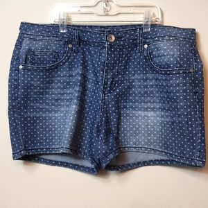 a.n.a  Polka Dot Jean Shorts Women's Size 32/14